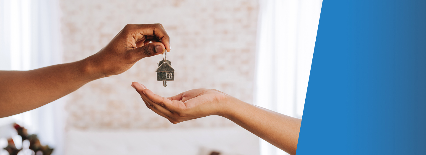 giving house keys to someone