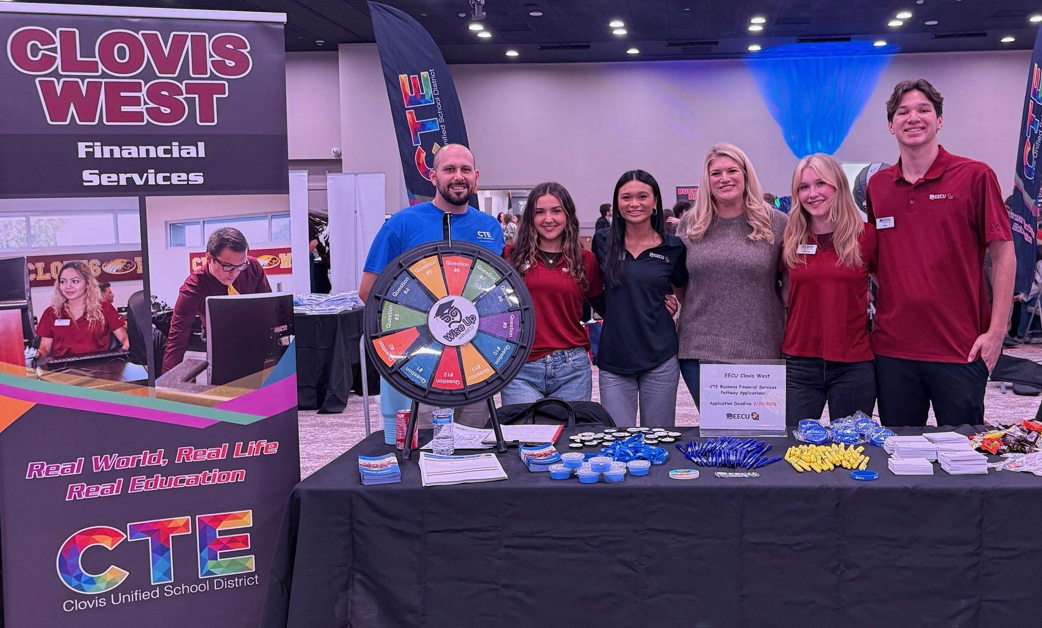 EECU representatives at the Clovis West CTE night.