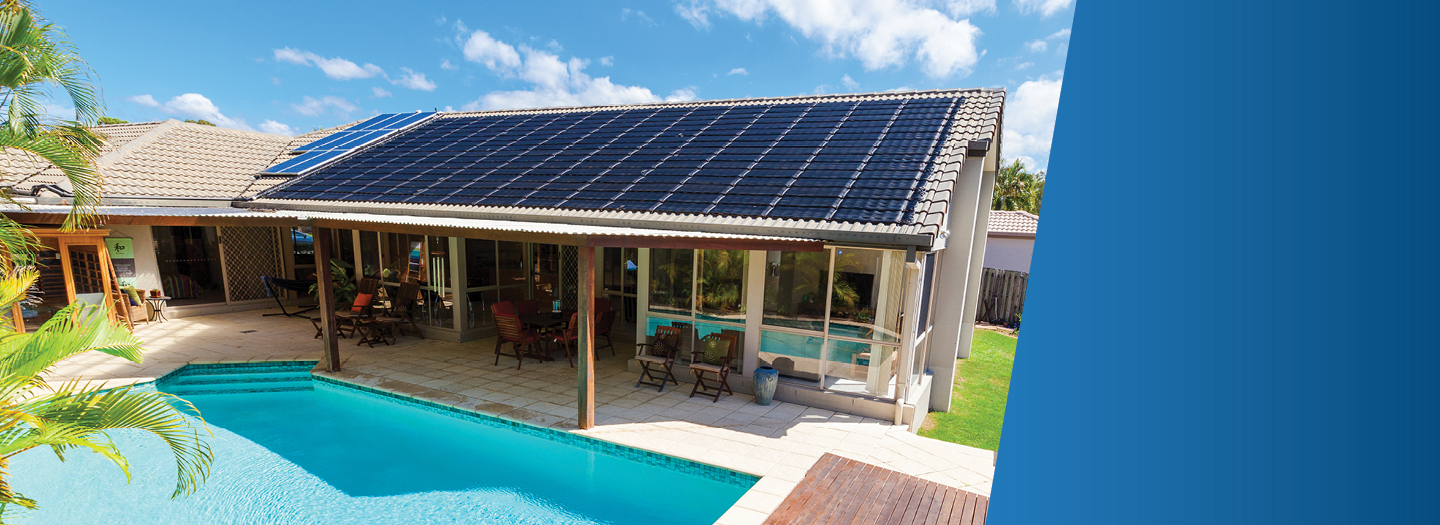 House with solar panels