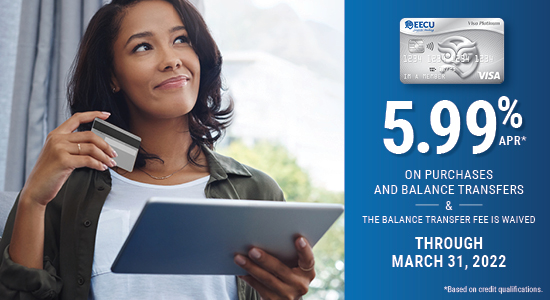5.99% APR on purchases and balance transfers through March 31, 2022