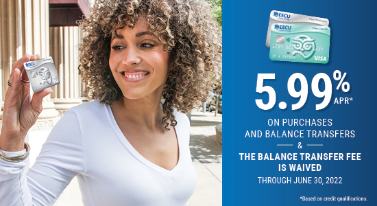 5.99% APR on purchases and balance transfers through June 30, 2022